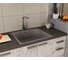 Мойка для кухни Bauedge BAU Mif Gray stone 59x51, выпуск с сифоном в комплекте, серый камень GR0136 3