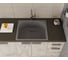 Мойка для кухни Bauedge BAU Mif Gray stone 59x51, выпуск с сифоном в комплекте, серый камень GR0136 4