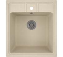 Мойка для кухни Bauedge BAU Stil Sand 45x50, выпуск с сифоном в комплекте, бежевый песок GR0119