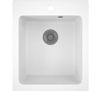 Мойка для кухни Bauedge BAU Stil White snow 42x50, выпуск с сифоном в комплекте, белый снег GR0115