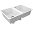 Мойка для кухни двойная чаша Bauedge BAU Stil White snow 77x50, выпуск с сифоном в комплекте, белый снег GR0174 2