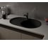 Мойка для кухни оборачиваемая овальная Bauedge BAU Nimb Black stone 75x48, выпуск с сифоном в комплекте, черный камень GR0145 3