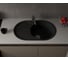 Мойка для кухни оборачиваемая овальная Bauedge BAU Nimb Black stone 75x48, выпуск с сифоном в комплекте, черный камень GR0145 4