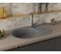 Мойка для кухни оборачиваемая овальная Bauedge BAU Nimb Gray stone 78x50, выпуск с сифоном в комплекте, серый камень GR0146 3