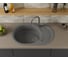 Мойка для кухни оборачиваемая овальная Bauedge BAU Nimb Gray stone 78x50, выпуск с сифоном в комплекте, серый камень GR0146 4