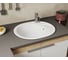 Мойка для кухни оборачиваемая овальная Bauedge BAU Nimb White snow 58x47, выпуск с сифоном в комплекте, белый снег GR0140 3