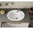 Мойка для кухни оборачиваемая овальная Bauedge BAU Nimb White snow 58x47, выпуск с сифоном в комплекте, белый снег GR0140 4