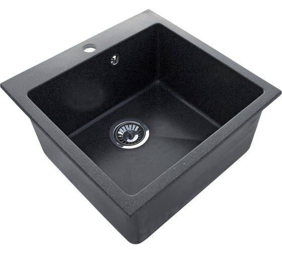 Кухонная мойка AquaGranitEx черная M-31 308