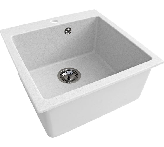 Кухонная мойка AquaGranitEx белая M-31 331