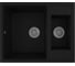 Мойка для кухни Bauedge оборачиваемая полуторная чаша BAU Stil Black coal 60x50, выпуск с сифоном в комплекте, черный уголь GR0171 1