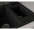 Мойка для кухни Bauedge оборачиваемая полуторная чаша BAU Stil Black coal 60x50, выпуск с сифоном в комплекте, черный уголь GR0171 4