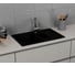 Мойка для кухни Bauedge оборачиваемая полуторная чаша с крылом BAU Stil Black coal 77x50, выпуск с сифоном в комплекте, черный уголь GR0180 2