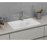 Мойка для кухни Bauedge оборачиваемая полуторная чаша с крылом BAU Stil White snow 77x50, выпуск с сифоном в комплекте, белый снег GR0178 2