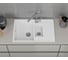 Мойка для кухни Bauedge оборачиваемая полуторная чаша с крылом BAU Stil White snow 77x50, выпуск с сифоном в комплекте, белый снег GR0178 3