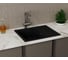 Мойка для кухни оборачиваемая с крылом Bauedge BAU Stil Black coal 61x50, выпуск с сифоном в комплекте, черный уголь GR0154 2