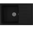 Мойка для кухни оборачиваемая с крылом Bauedge BAU Stil Black coal 75x50, выпуск с сифоном в комплекте, черный уголь GR0158 1