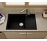 Мойка для кухни оборачиваемая с крылом Bauedge BAU Stil Black coal 76x50, выпуск с сифоном в комплекте, черный уголь GR0166 3