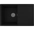 Мойка для кухни оборачиваемая с крылом Bauedge BAU Stil Black coal 77x50, выпуск с сифоном в комплекте, черный уголь GR0162 1