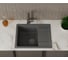 Мойка для кухни оборачиваемая с крылом Bauedge BAU Stil Gray stone 61x50, выпуск с сифоном в комплекте, серый камень GR0151 2