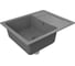 Мойка для кухни оборачиваемая с крылом Bauedge BAU Stil Gray stone 61x50, выпуск с сифоном в комплекте, серый камень GR0151 5