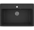 Мойка для кухни Bauedge BAU Stil Black stone 76x51, выпуск с сифоном в комплекте, черный камень GR0133 1
