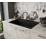Мойка для кухни Bauedge BAU Stil Black stone 76x51, выпуск с сифоном в комплекте, черный камень GR0133 3