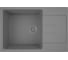 Мойка для кухни оборачиваемая с крылом Bauedge BAU Stil Gray stone 76x50, выпуск с сифоном в комплекте, серый камень GR0163 1