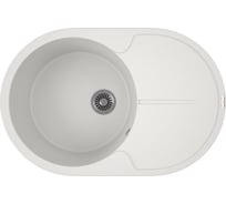 Мойка для кухни врезная Bauedge BAU Dream Jasmine 78x51, жасмин, кварцевая, в комплекте с сифоном BAU0031