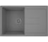 Мойка для кухни оборачиваемая с крылом Bauedge BAU Stil Gray stone 77x50, выпуск с сифоном в комплекте, серый камень GR0159 1