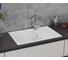 Мойка для кухни оборачиваемая с крылом Bauedge BAU Stil White snow 75x50, выпуск с сифоном в комплекте, белый снег GR0156 2