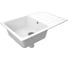 Мойка для кухни оборачиваемая с крылом Bauedge BAU Stil White snow 75x50, выпуск с сифоном в комплекте, белый снег GR0156 5