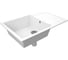 Мойка для кухни оборачиваемая с крылом Bauedge BAU Stil White snow 76x50, выпуск с сифоном в комплекте, белый снег GR0164 5