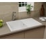 Мойка для кухни оборачиваемая с крылом Bauedge BAU Stil White snow 77x50, выпуск с сифоном в комплекте, белый снег GR0160 2