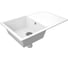 Мойка для кухни оборачиваемая с крылом Bauedge BAU Stil White snow 77x50, выпуск с сифоном в комплекте, белый снег GR0160 5