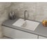 Мойка для кухни с крылом Bauedge BAU Stil Pro 60x42 без выпуска, белый песок PR0011 4