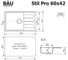 Мойка для кухни с крылом Bauedge BAU Stil Pro 60x42 без выпуска, черный камень PR0012 7