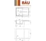 Мойка для кухни Bauedge врезная, кварцевая, в комплекте с сифоном BAU Stil Anthracite 78x51, антрацит BAU0020 5