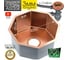 Мойка MELANA Octavia Profline 1.2/200, БРОНЗА врезная, фигурная D400BR бронза 4