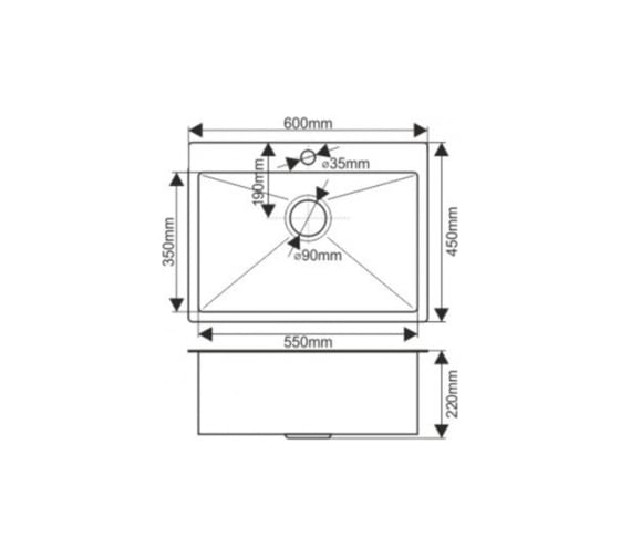 Мойка MELANA ProfLine 3.0/220, сатин, золото, врезная, прямоугольная D6045HG золото