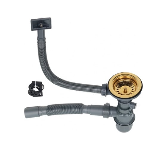 Мойка MELANA ProfLine 3.0/200, золото, врезная, прямоугольная, правая D7851HG-R золото