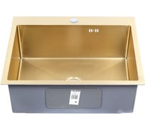 Мойка MELANA ProfLine 3.0/200, золото, врезная, прямоугольная, с коландером H6050G золото