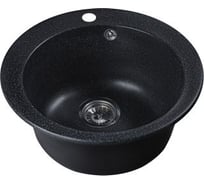 Мойка кухонная из искусственного камня AV Engineering POINT черный, 495x495 мм AVE495495BKA