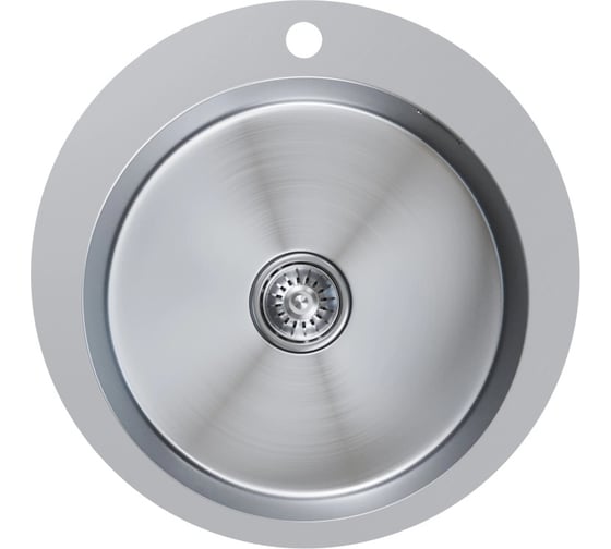 Мойка настольного монтажа MIXLINE D50 3,0 вып 3 1/2 круглая PRO 20см с сифоном сатин 554768