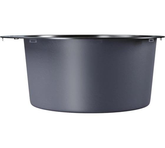 Мойка настольного монтажа MIXLINE D50 3,0 вып 3 1/2 круглая PRO 20см с сифоном черный графит НОВИНКА 554770