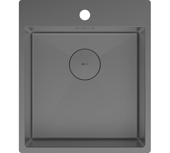 Мойка кухонная Lemark JANGA 440 из нерж.стали, графит, в комплекте крепеж, арматура сливная с прямоуг.переливом, сифон 9936103