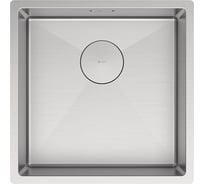 Мойка кухонная Lemark OLANGA 440 из нерж.стали, цвет сталь, в комплекте крепеж, арматура сливная с прямоуг.переливом, сифон 9937121