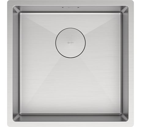 Мойка кухонная Lemark OLANGA 440 из нерж.стали, цвет сталь, в комплекте крепеж, арматура сливная с прямоуг.переливом, сифон 9937121