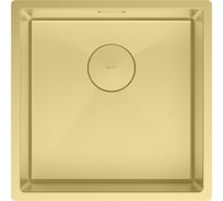 Мойка кухонная Lemark OLANGA 440 из нерж.стали, светлое золото, в комплекте крепеж, арматура сливная с прямоуг.переливом, сифон 9938122