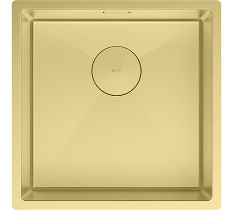 Мойка кухонная Lemark OLANGA 440 из нерж.стали, светлое золото, в комплекте крепеж, арматура сливная с прямоуг.переливом, сифон 9938122