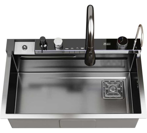 Мойка MIXLINE настольный монтаж 75x46 см, V2.0 ч, графит E 554164